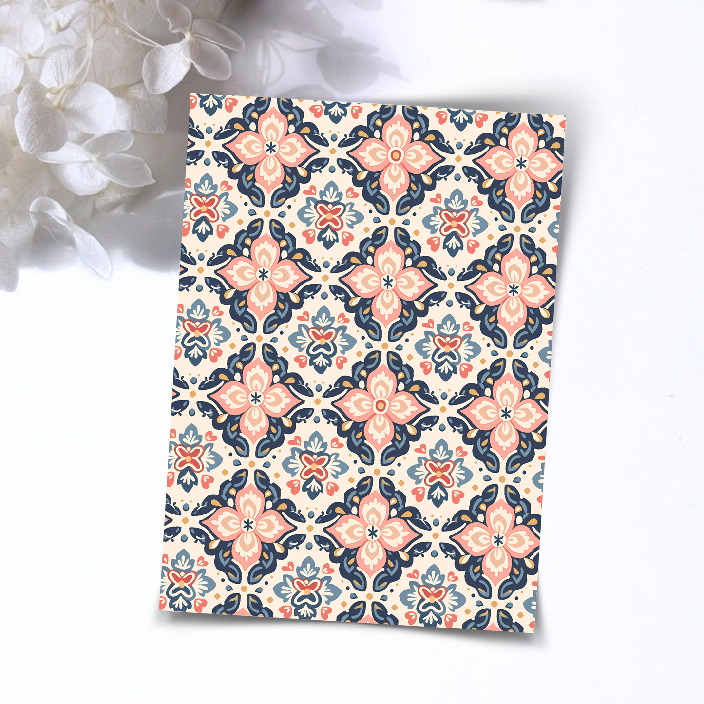 Transfer Paper – Blue Moroccan | For Polymer Clay - Water Transfer Paper - 127