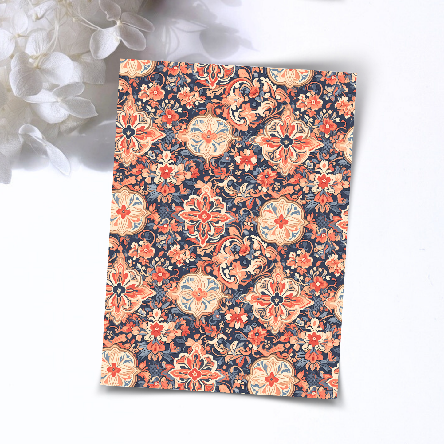 Transfer Paper – Blue Moroccan | For Polymer Clay - Water Transfer Paper - 129