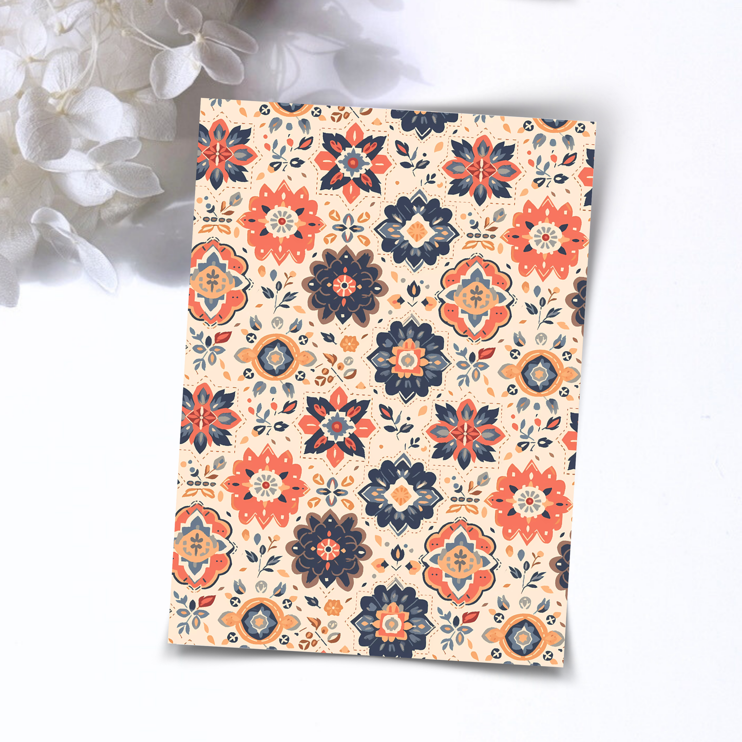 Transfer Paper – Blue Moroccan | For Polymer Clay - Water Transfer Paper - 130