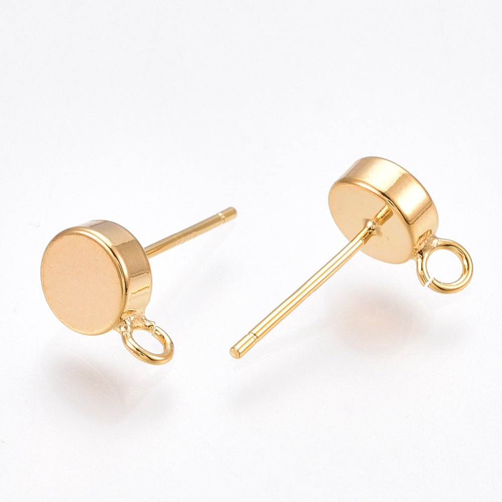 18K Verguld Brass Stud Earring - S.I. Originals