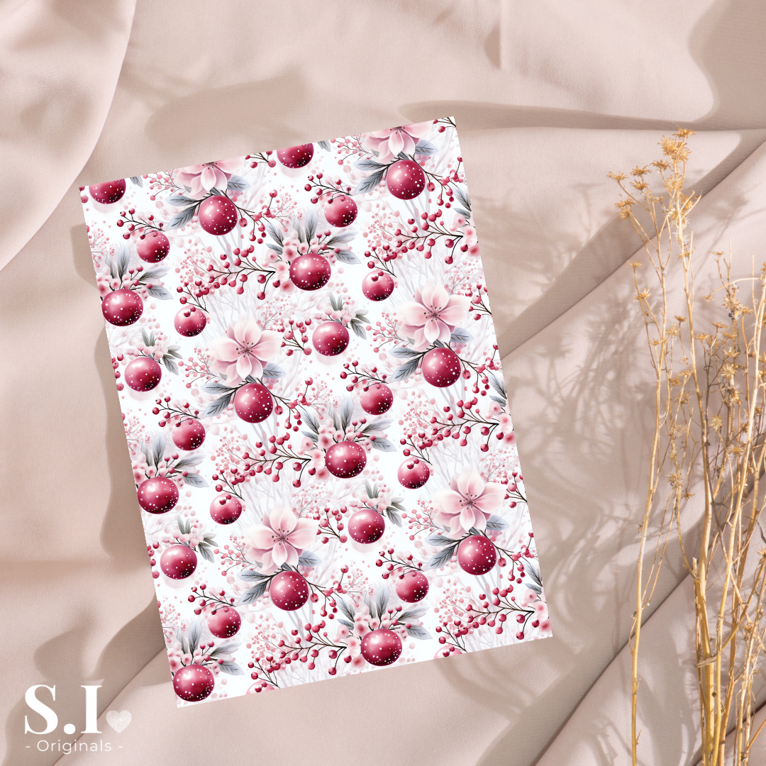Transfer Paper - Christmas | Voor Polymeer Klei - Water Transfer Paper - 2510-127