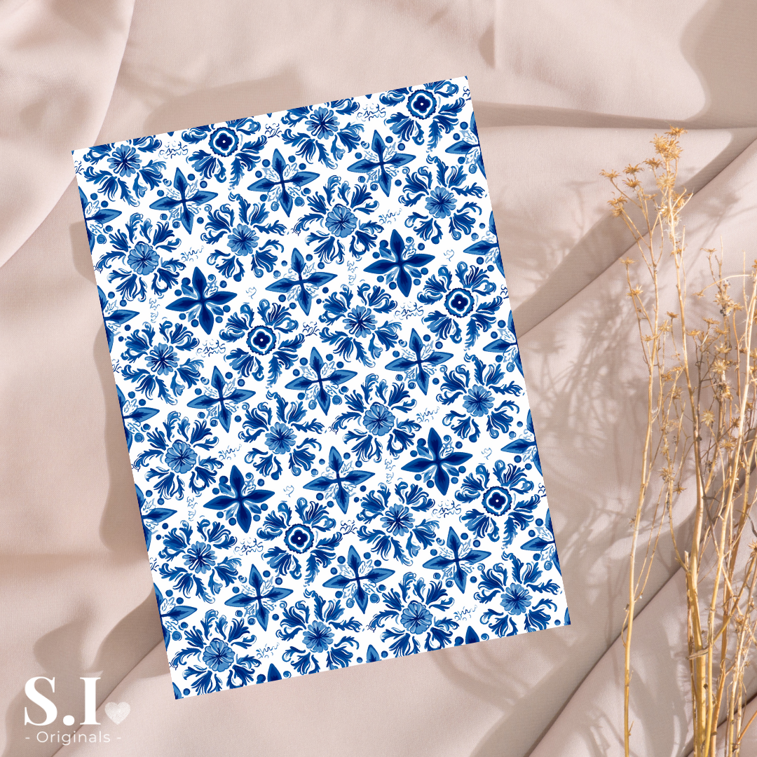Transfer Paper – Delft Blue | Voor Polymeer Klei - Water Transfer Paper - 0925-028