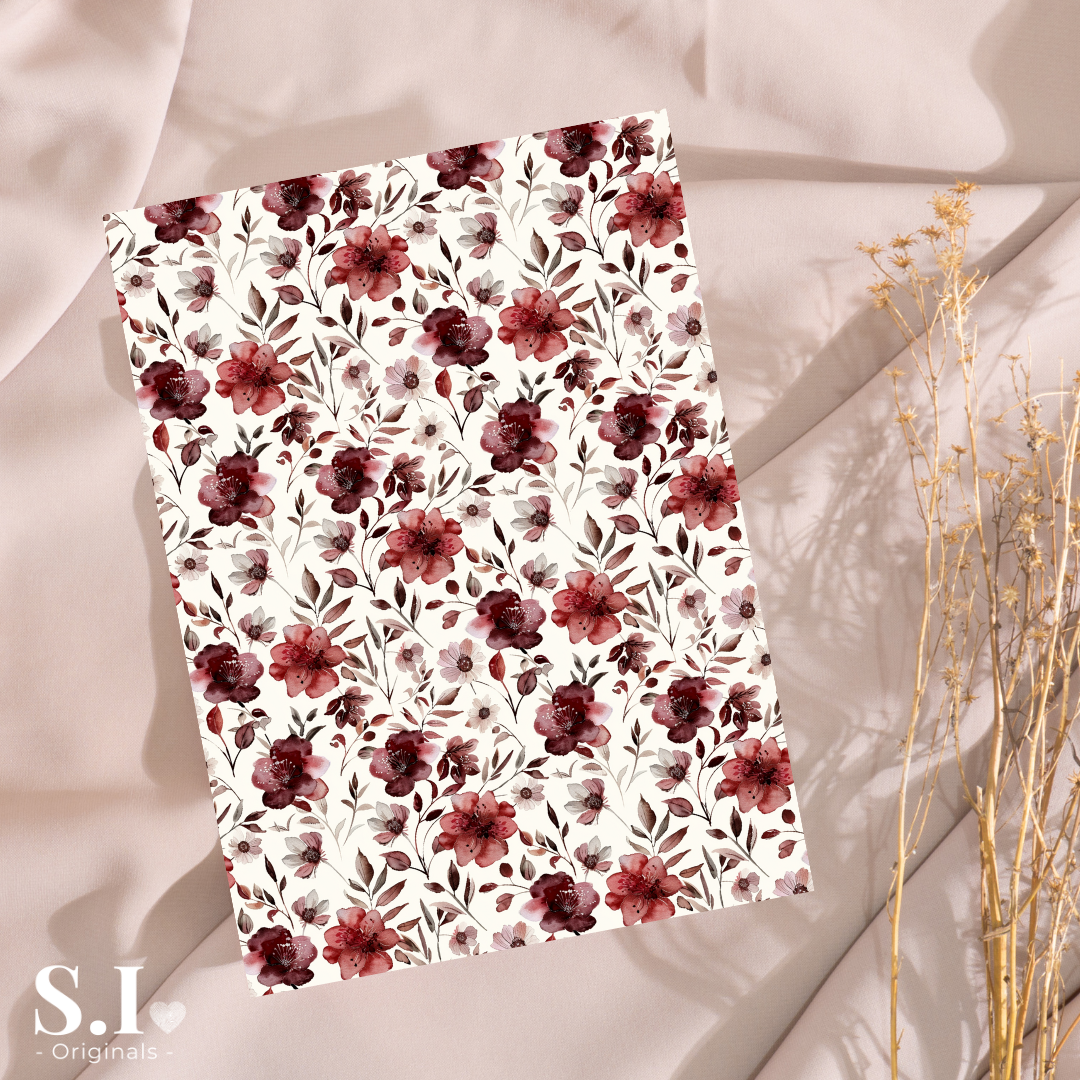 Transfer Paper – Autumn Floral | Voor Polymeer Klei - Water Transfer Paper - 0925-035