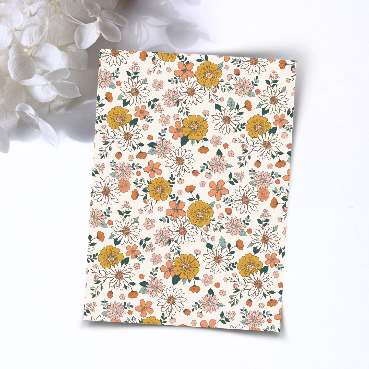 Transfer Paper – Retro Floral | Voor Polymeer Klei - Water Transfer Paper - 039