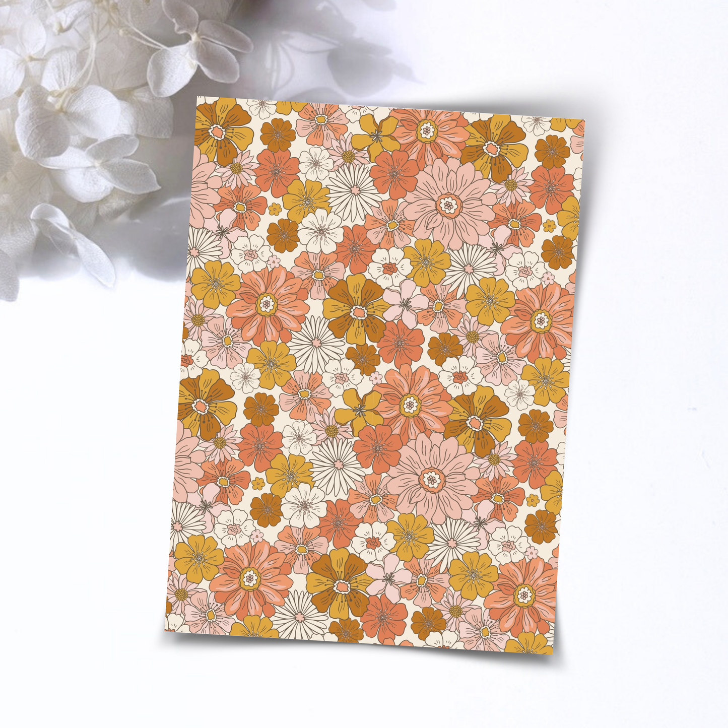 Transfer Paper – Retro Floral | For Polymer Clay - Water Transfer Paper - 040