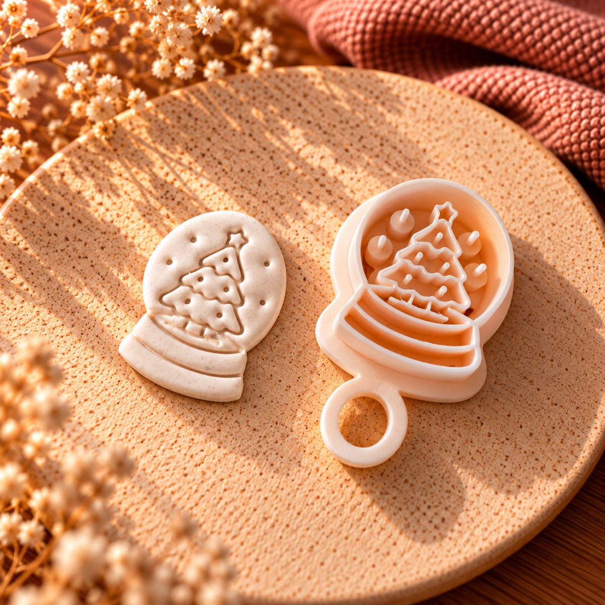 Christmas Snow Globe | Polymer Clay Imprint Cutter