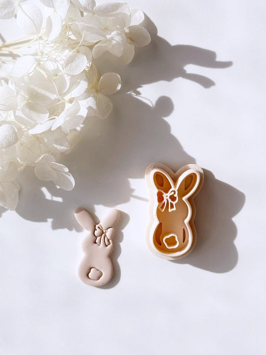 Bunny back with bow cutter - digital STL file - S.I. Originals