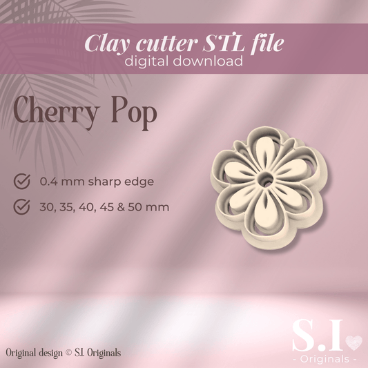 Cherry Pop cutter - digital STL file - S.I. Originals