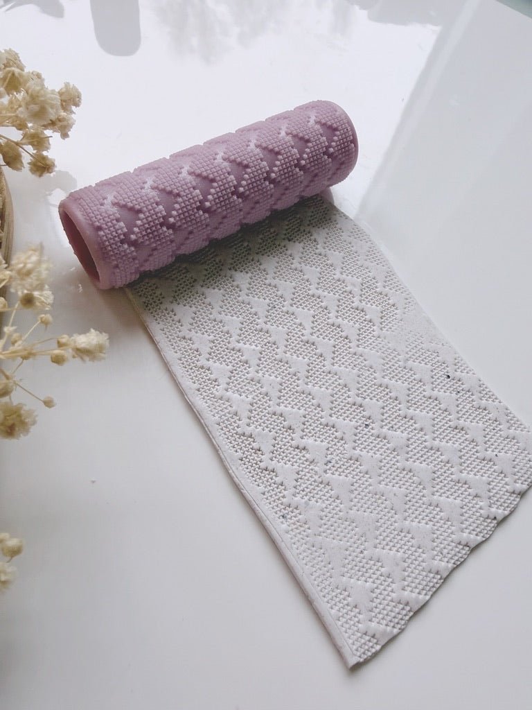 Cross Stitch Hearts Texture Roller - S.I. Originals