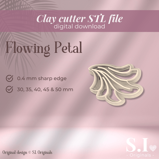 Flowing Petal cutter - digital STL file - S.I. Originals