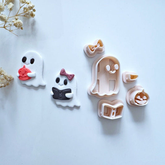 Ghost with Book and Pumpkin Set - S.I. Originals