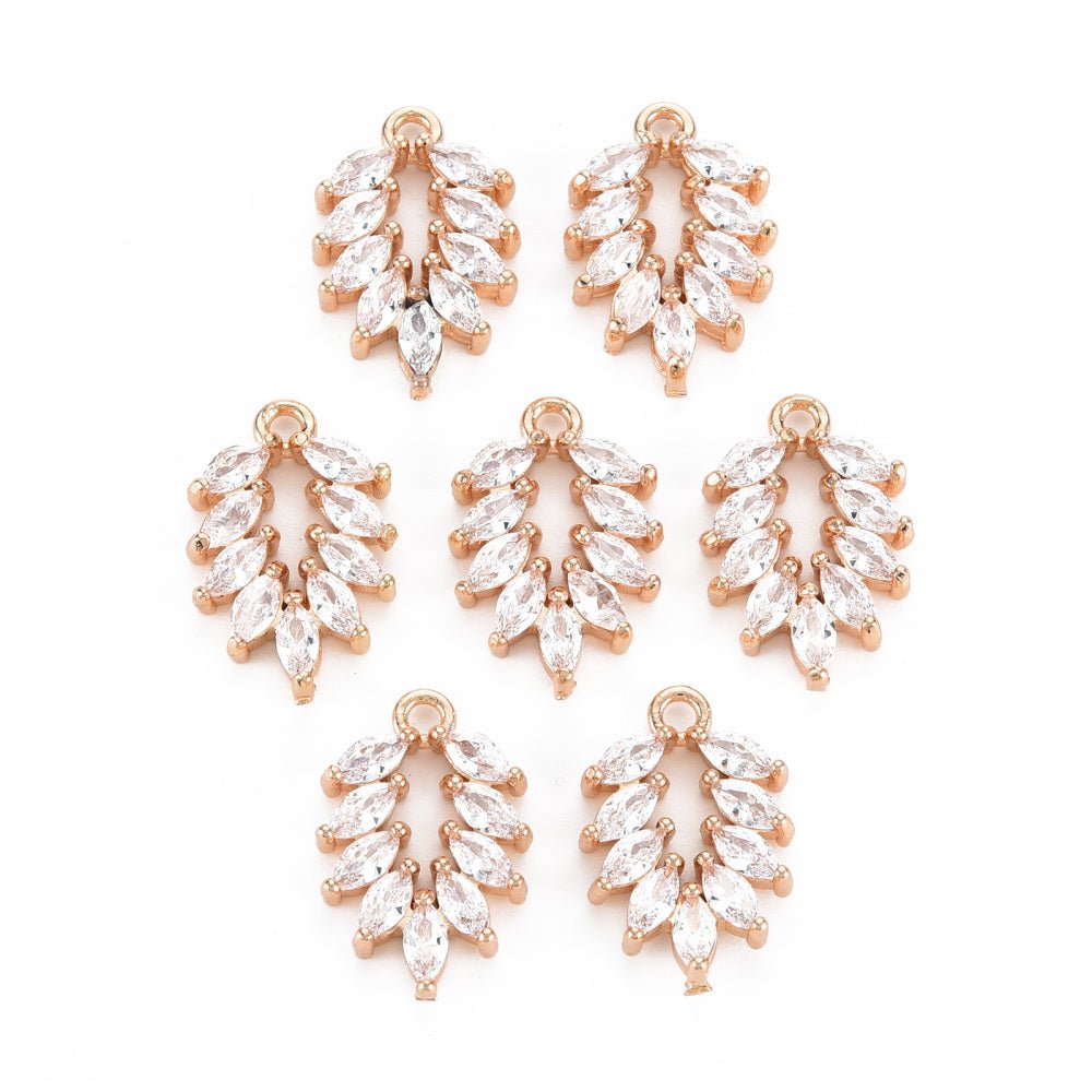 Goudkleurige Messing Bedels met Strass - S.I. Originals