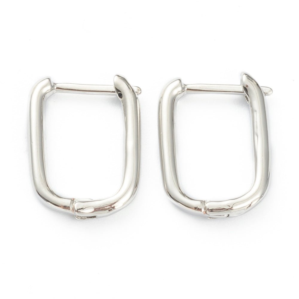 Messing Huggie Hoops Platinum - per paar - S.I. Originals