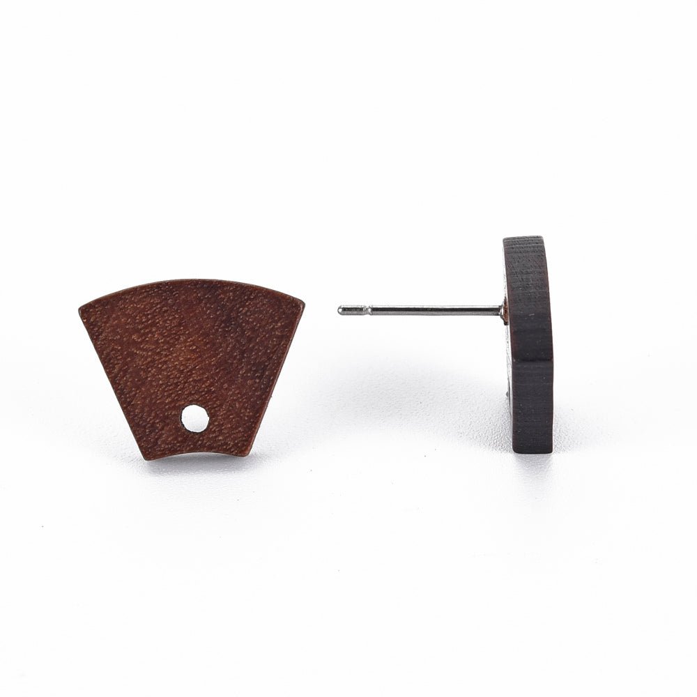 Oorstekers stud walnoot hout - per paar - S.I. Originals