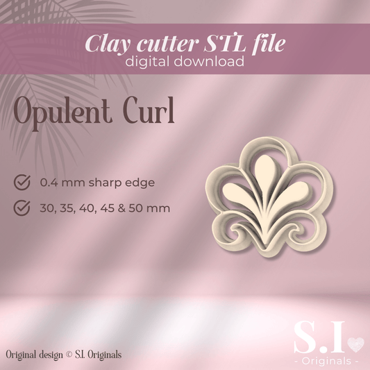 Opulent Curl cutter - digital STL file - S.I. Originals