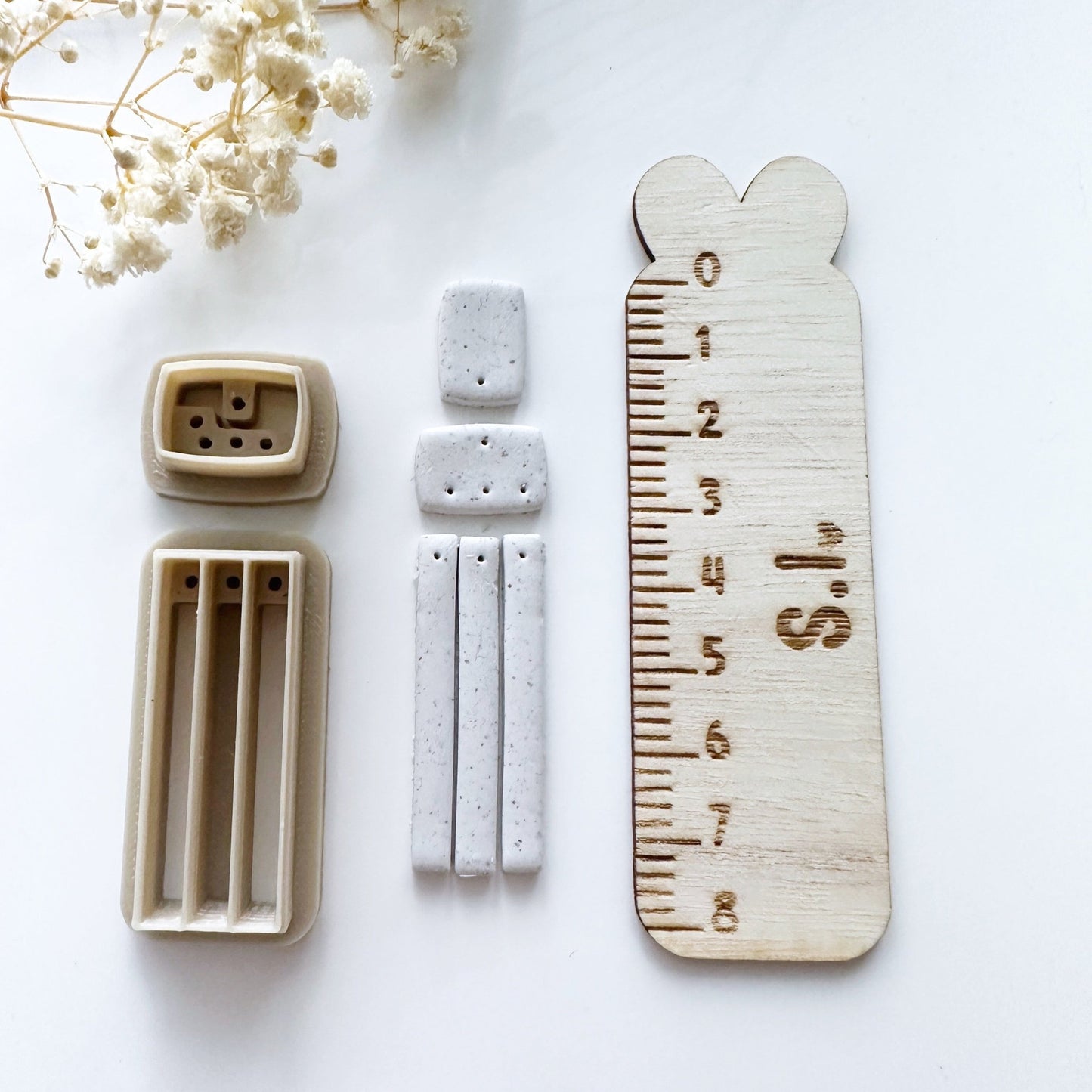 Rectangle drop cutter set met boorhulp (2 cutters) - S.I. Originals