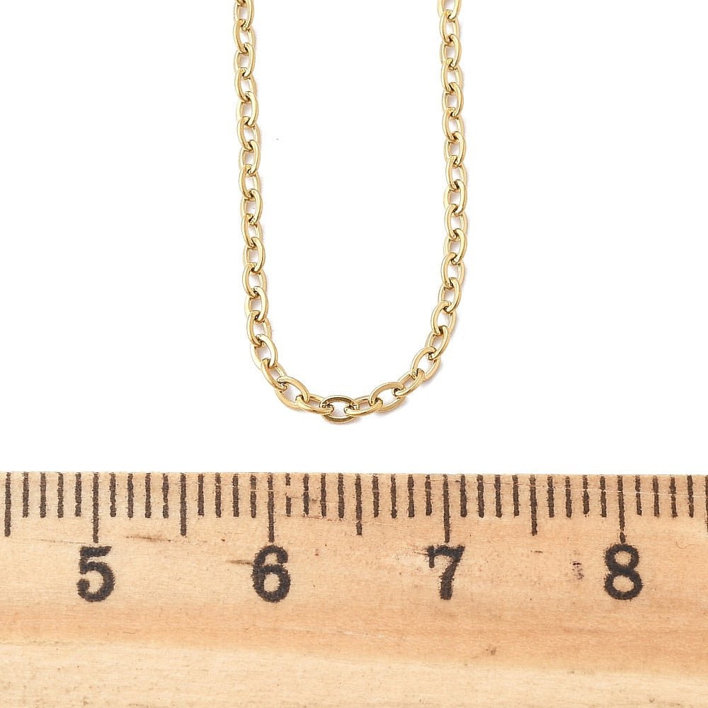 Roestvrijstalen Ketting met Sluiting – Goudkleurig | 50 cm - S.I. Originals