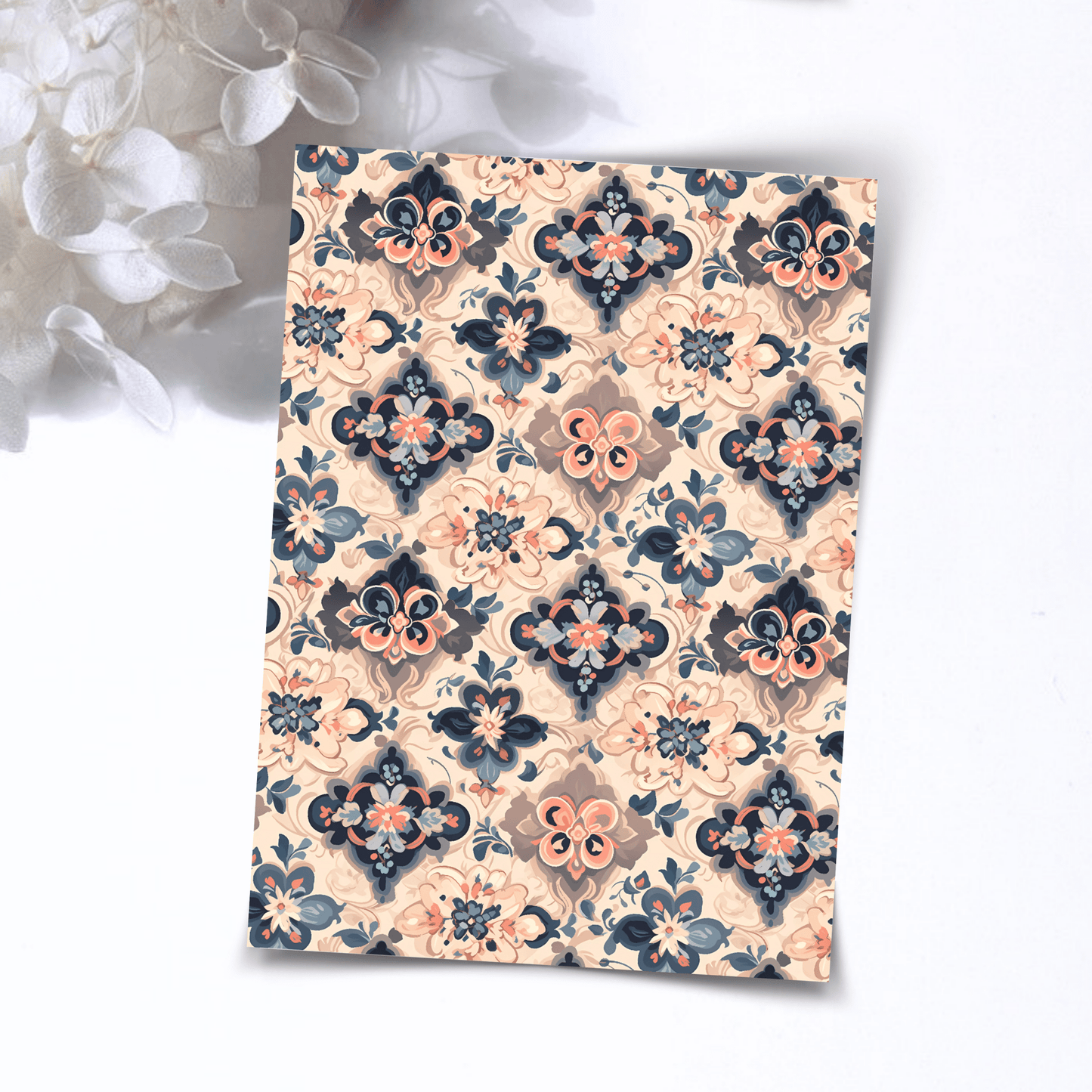 Transfer Paper – Blue Moroccan | Voor Polymeer Klei - Water Transfer Paper - 134 - S.I. Originals