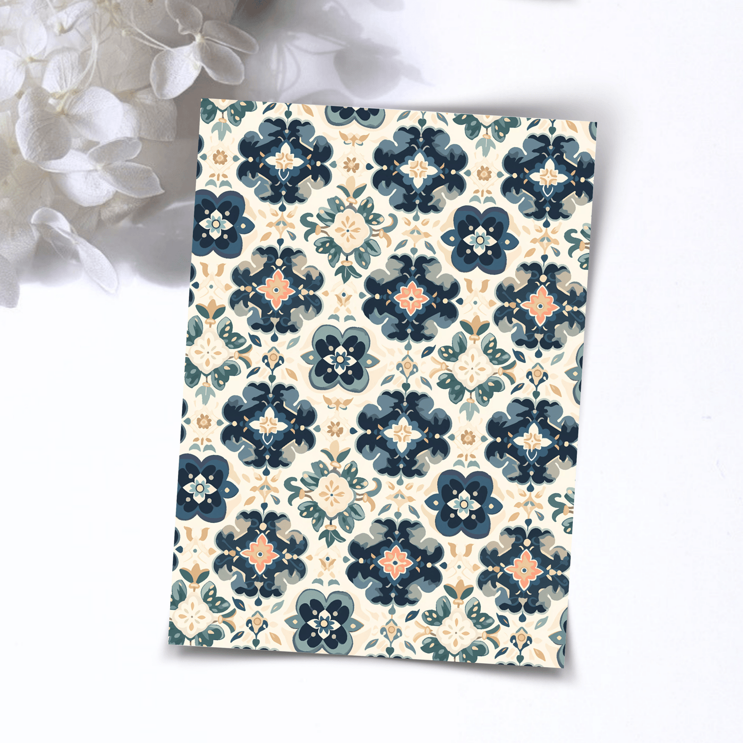 Transfer Paper – Blue Moroccan | Voor Polymeer Klei - Water Transfer Paper - 137 - S.I. Originals