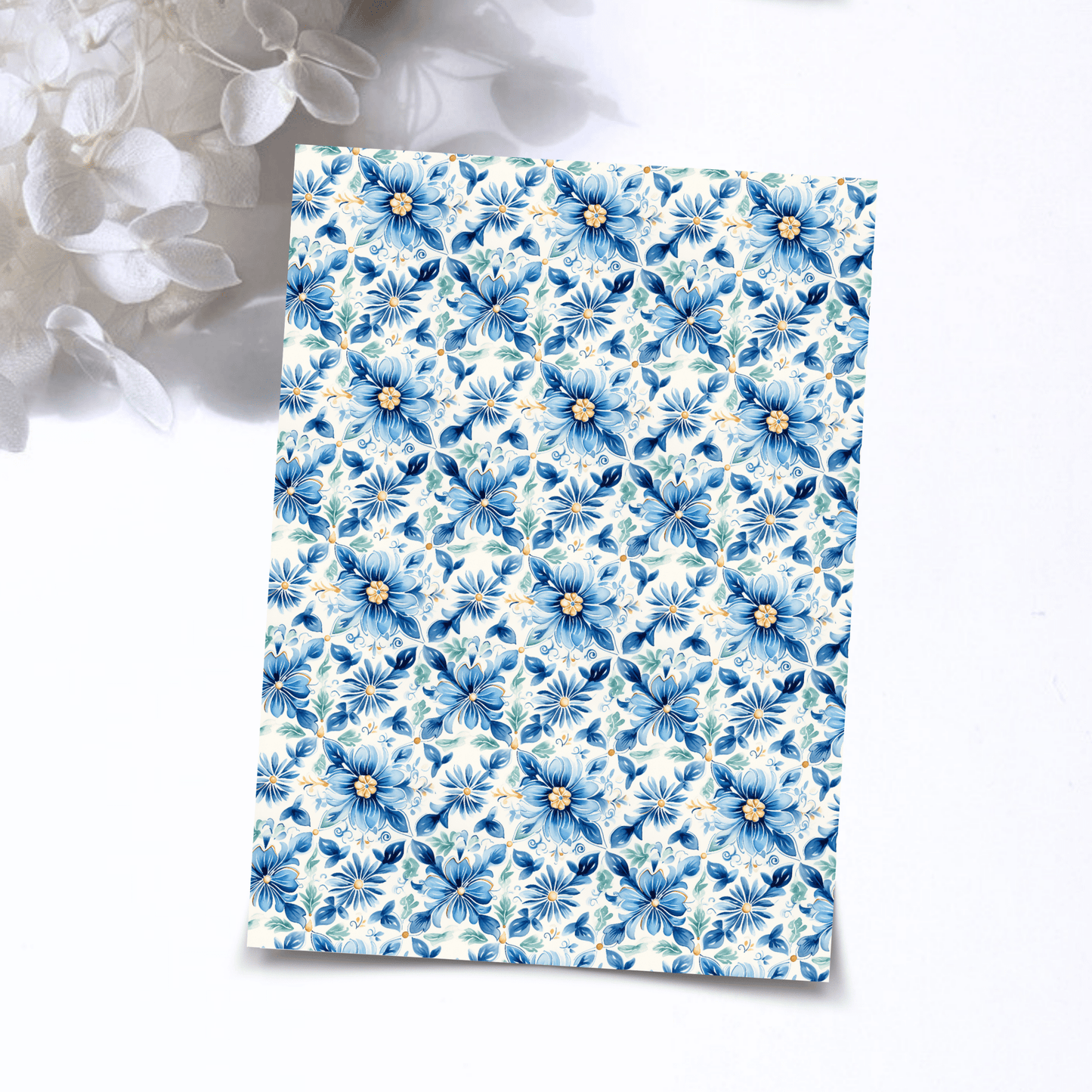 Transfer Paper – Blue Tiles | Voor Polymeer Klei - Water Transfer Paper - 330 - S.I. Originals