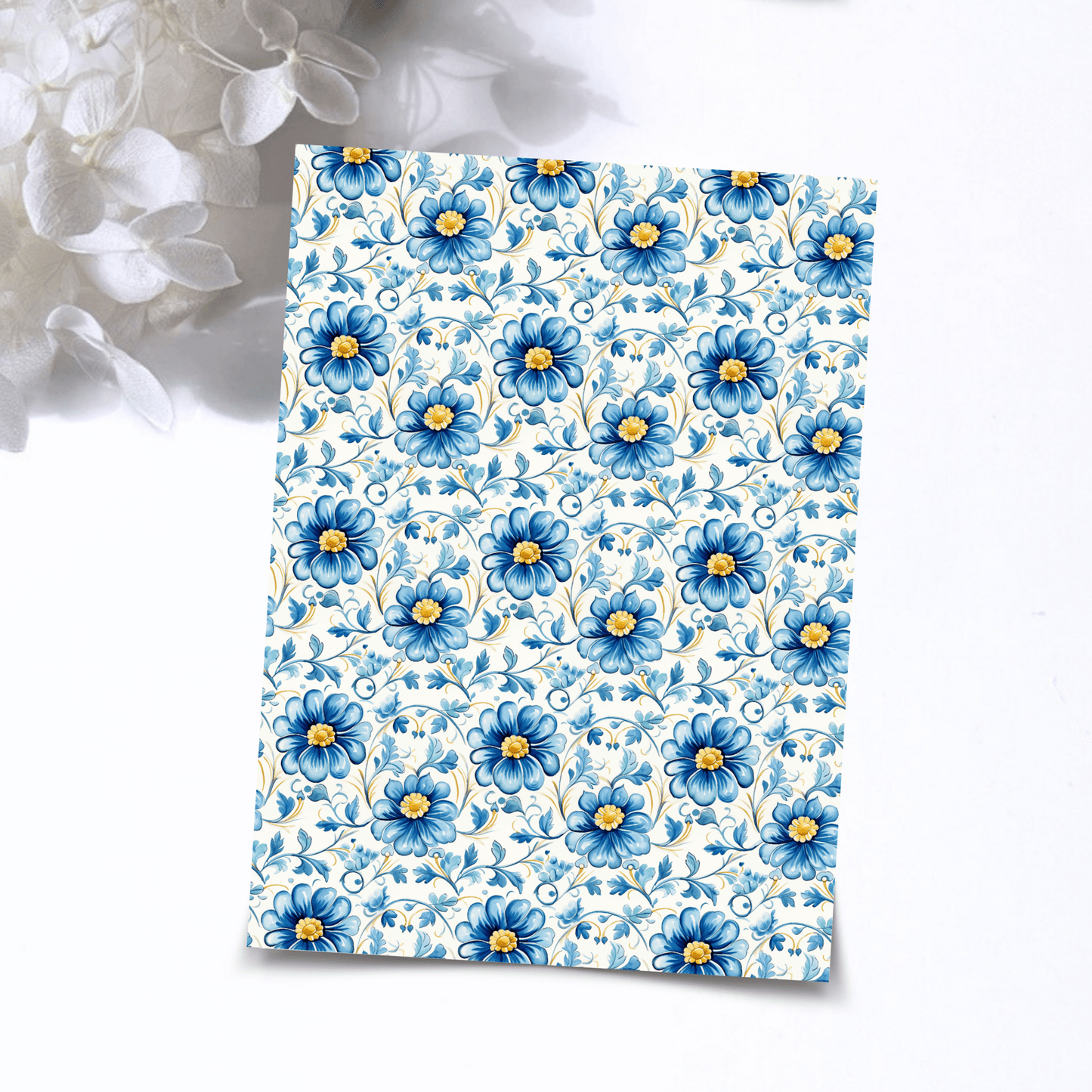 Transfer Paper – Blue Tiles | Voor Polymeer Klei - Water Transfer Paper - 334 - S.I. Originals