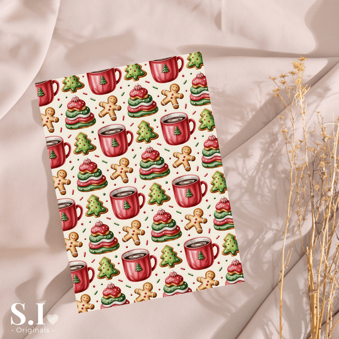 Transfer Paper - Christmas | Voor Polymeer Klei - Water Transfer Paper - 2510 - 093 - S.I. Originals