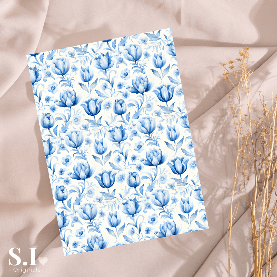 Transfer Paper – Delft Blue | Voor Polymeer Klei - Water Transfer Paper - 0925 - 014 - S.I. Originals