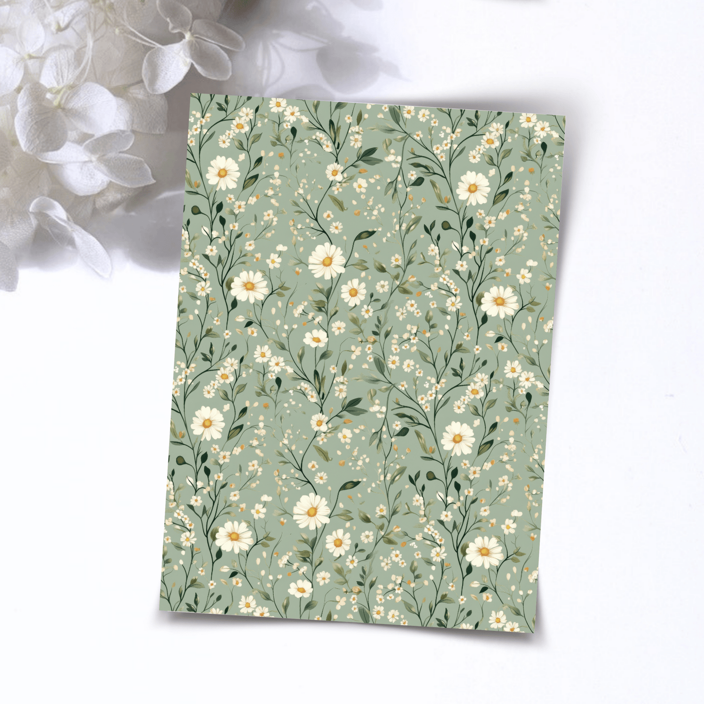 Transfer Paper – Green Florals | Voor Polymeer Klei - Water Transfer Paper - 203 - S.I. Originals