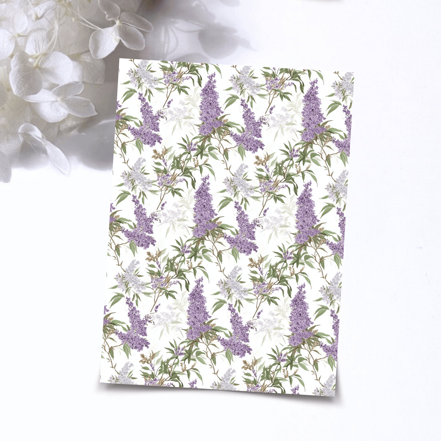 Transfer Paper – Purple Floral | Voor Polymeer Klei - Water Transfer Paper - 298 - S.I. Originals