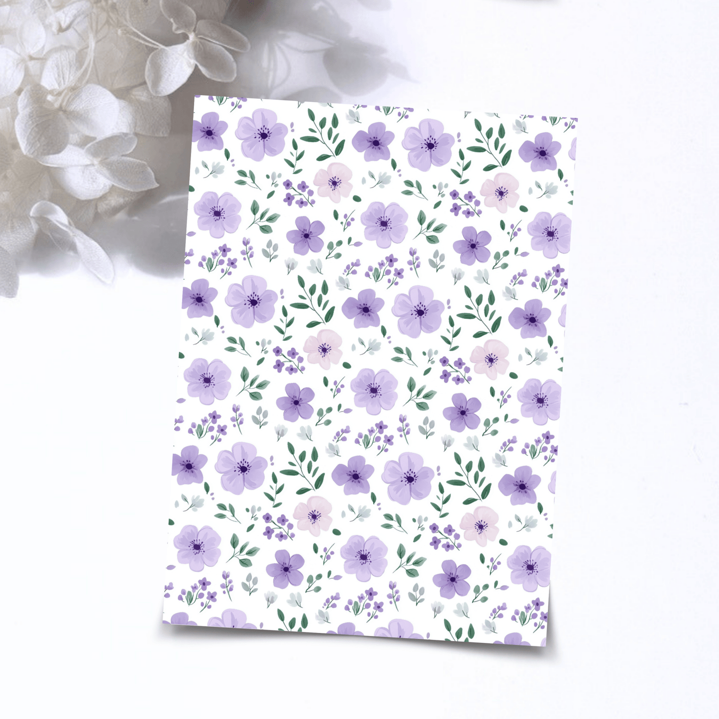 Transfer Paper – Purple Floral | Voor Polymeer Klei - Water Transfer Paper - 300 - S.I. Originals