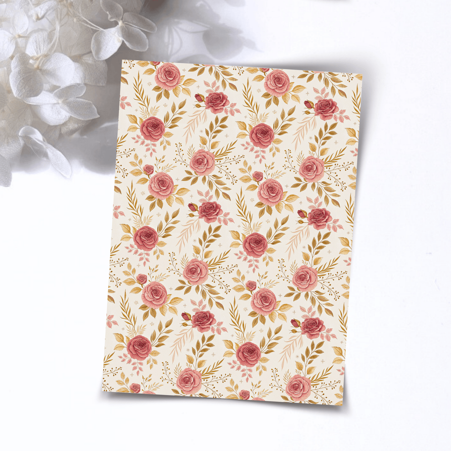 Transfer Paper – Vintage Roses | Voor Polymeer Klei - Water Transfer Paper - 233 - S.I. Originals