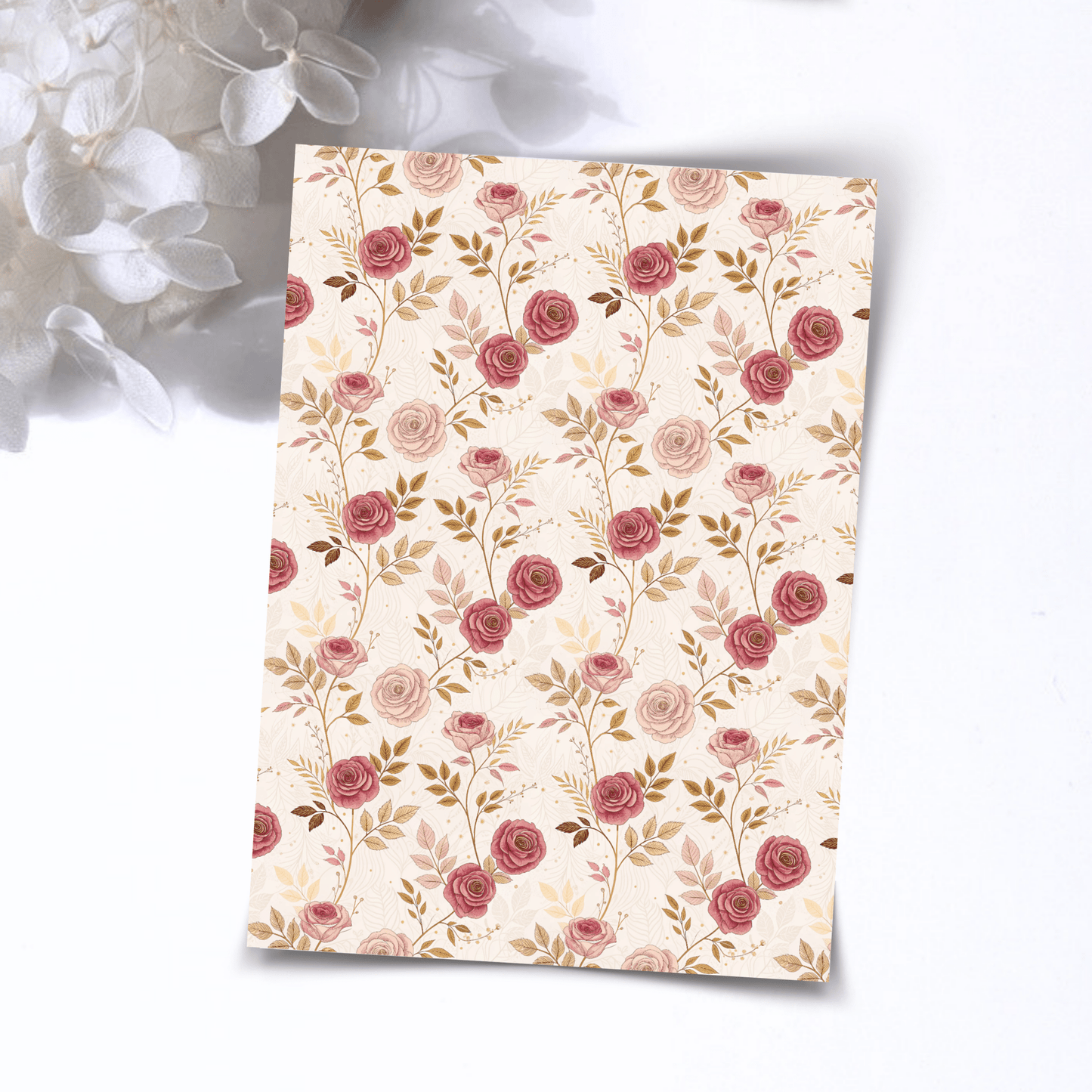 Transfer Paper – Vintage Roses | Voor Polymeer Klei - Water Transfer Paper - 235 - S.I. Originals
