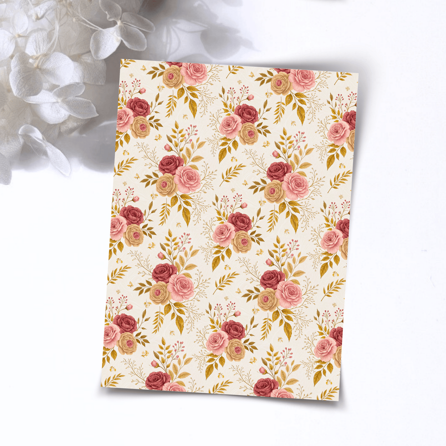 Transfer Paper – Vintage Roses | Voor Polymeer Klei - Water Transfer Paper - 237 - S.I. Originals