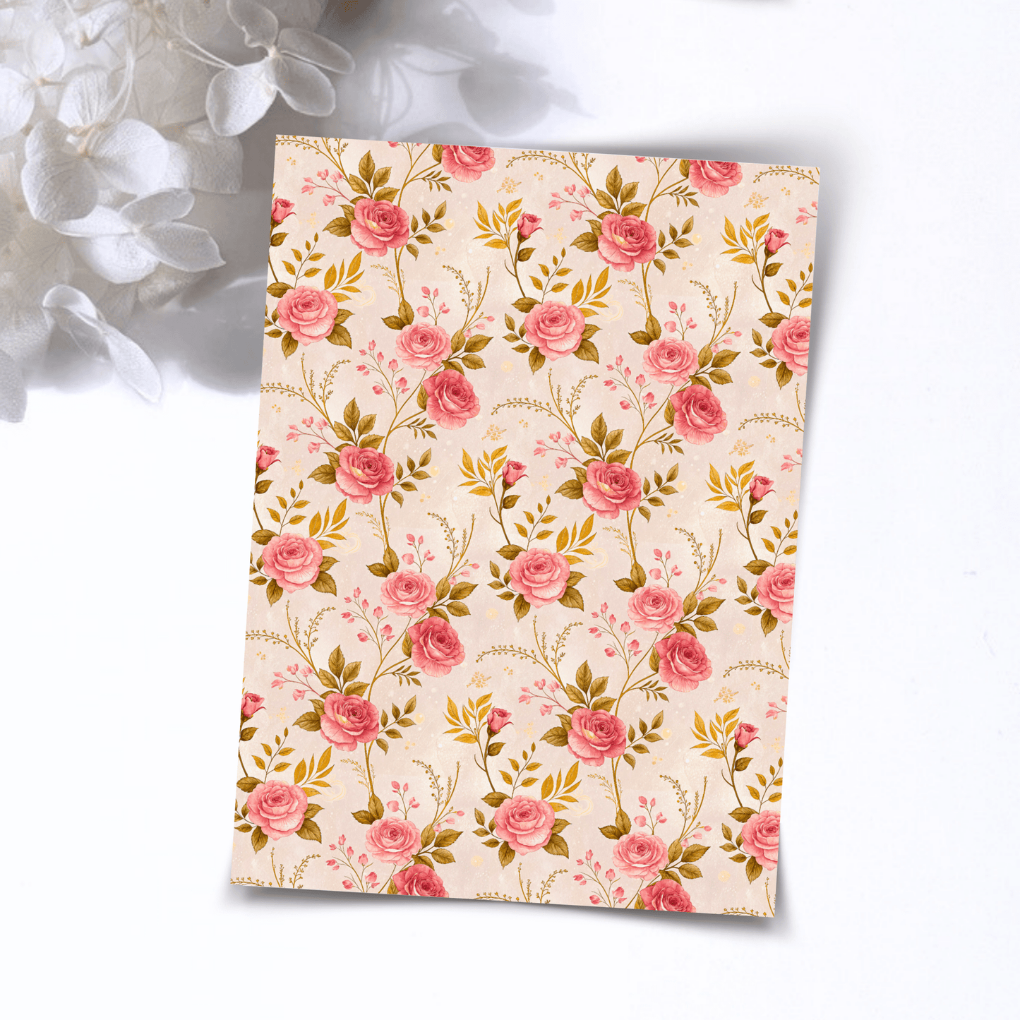 Transfer Paper – Vintage Roses | Voor Polymeer Klei - Water Transfer Paper - 242 - S.I. Originals