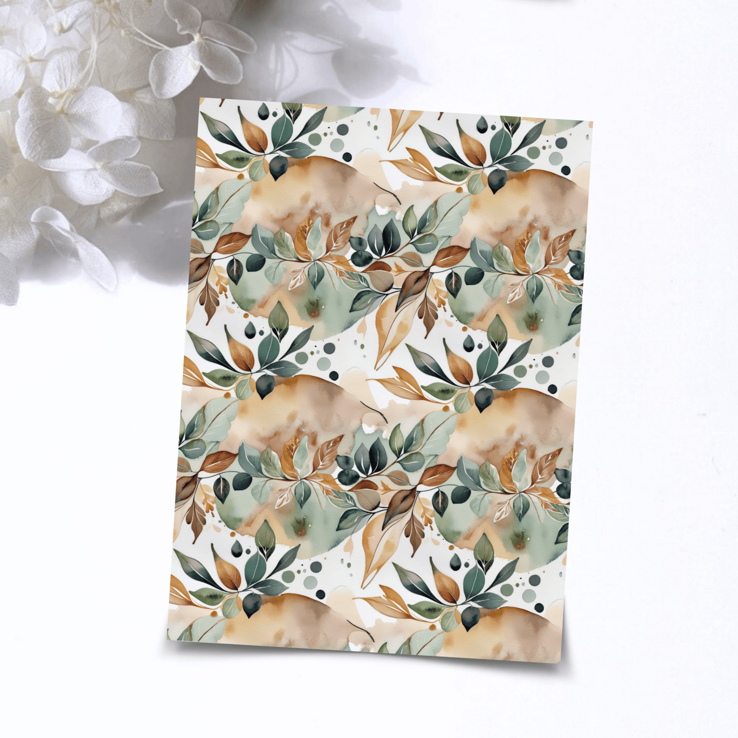 Transfer Paper – Watercolor Botanical | Voor Polymeer Klei - Water Transfer Paper - 283 - S.I. Originals