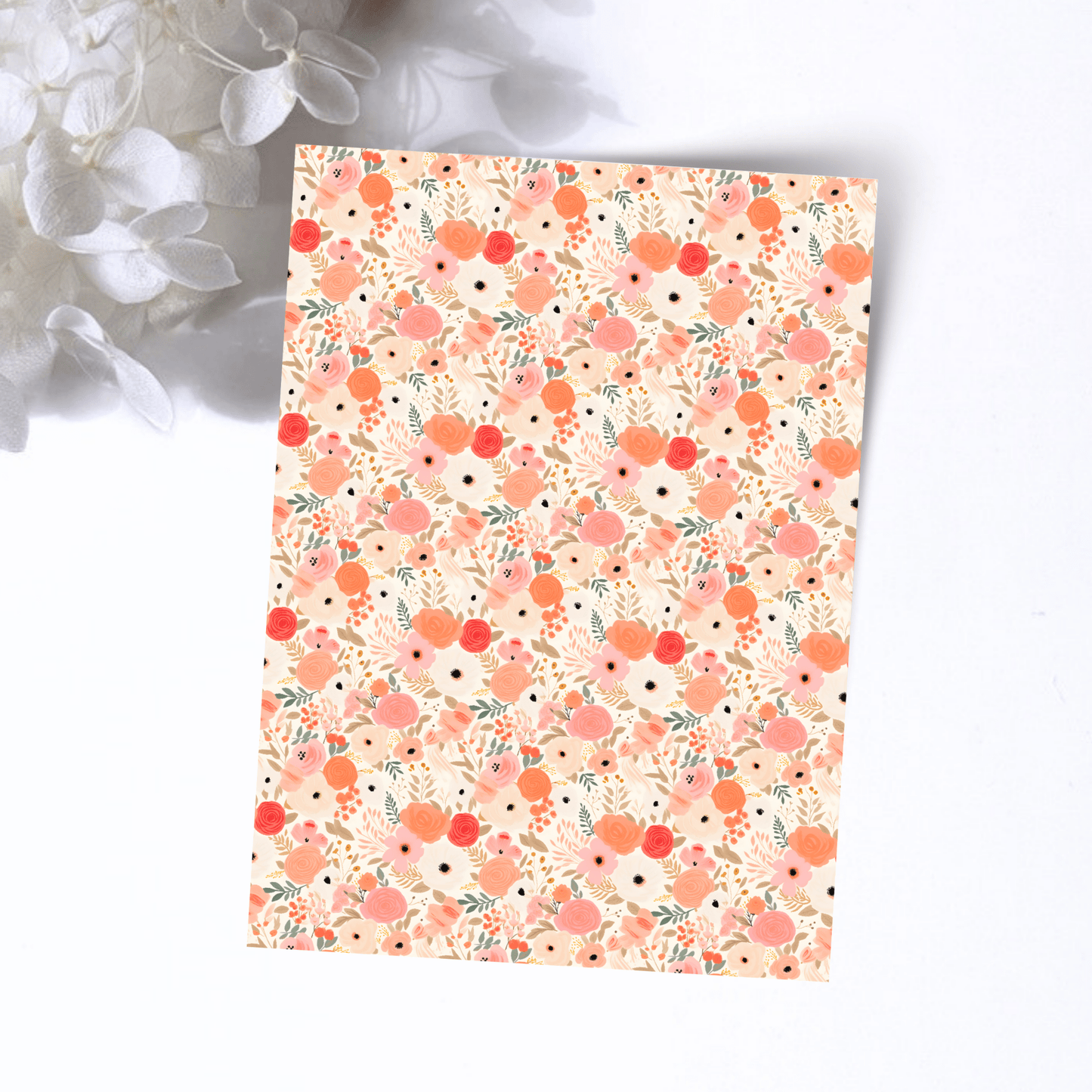 Transfer Paper – Watercolor Roses | Voor Polymeer Klei - Water Transfer Paper - 114 - S.I. Originals