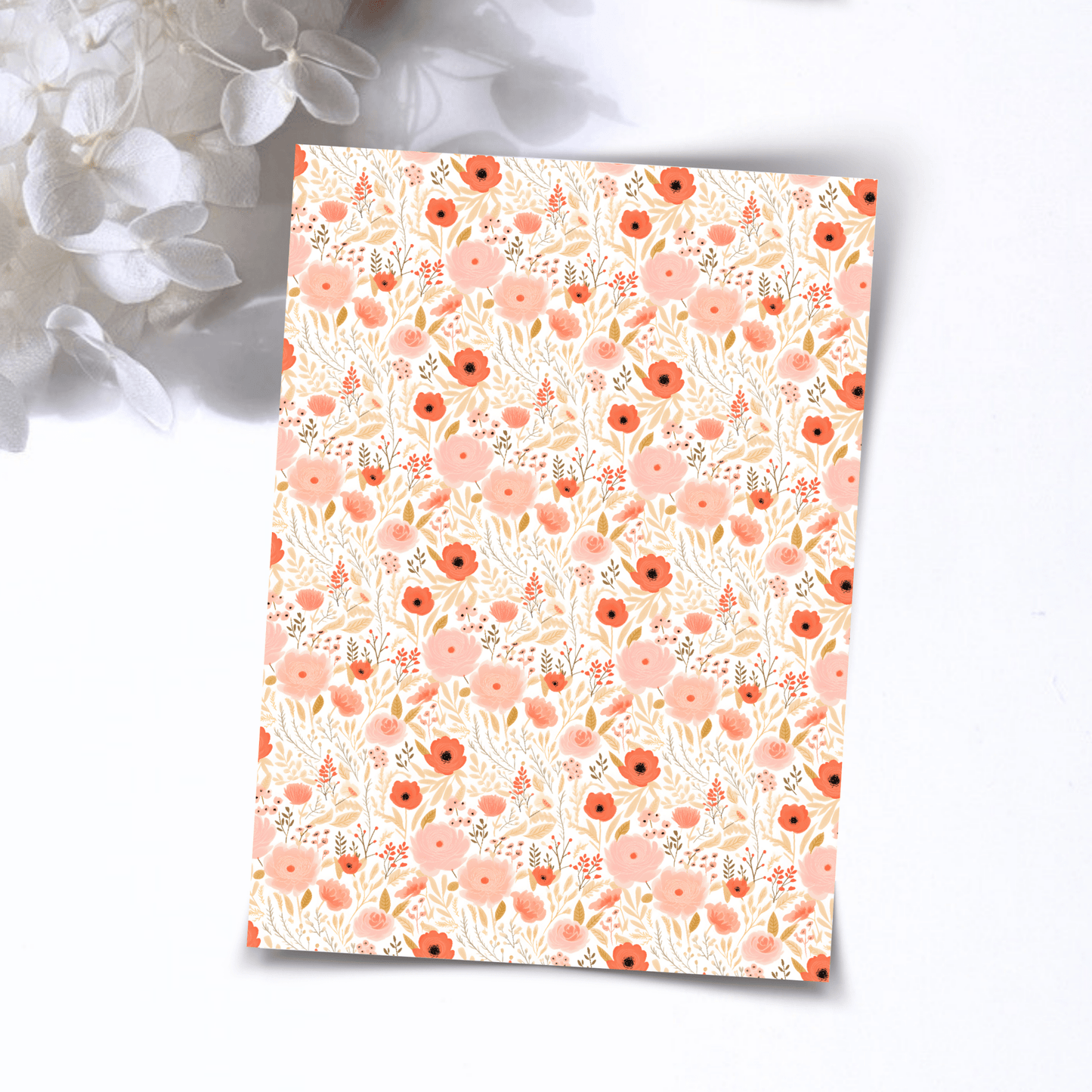 Transfer Paper – Watercolor Roses | Voor Polymeer Klei - Water Transfer Paper - 116 - S.I. Originals