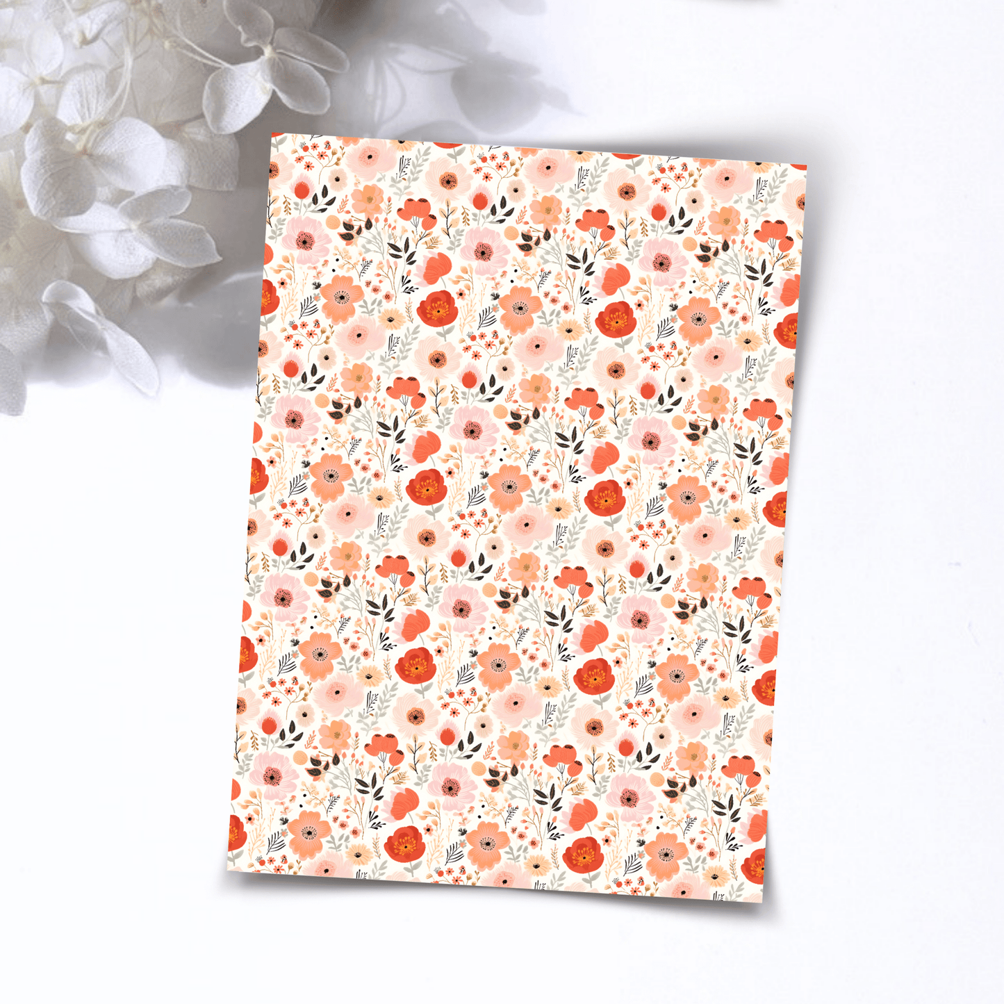 Transfer Paper – Watercolor Roses | Voor Polymeer Klei - Water Transfer Paper - 118 - S.I. Originals