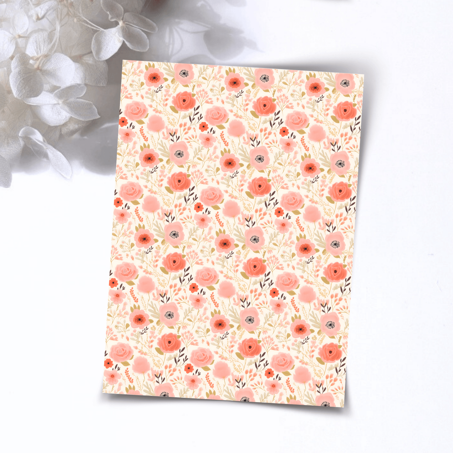 Transfer Paper – Watercolor Roses | Voor Polymeer Klei - Water Transfer Paper - 119 - S.I. Originals