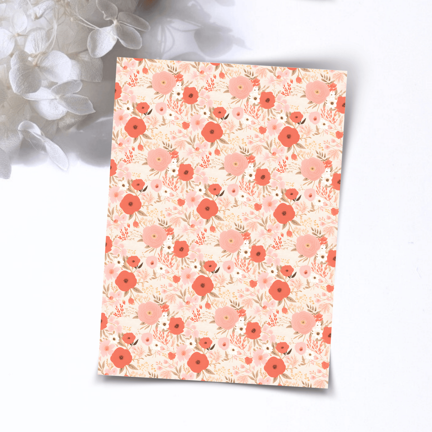 Transfer Paper – Watercolor Roses | Voor Polymeer Klei - Water Transfer Paper - 120 - S.I. Originals
