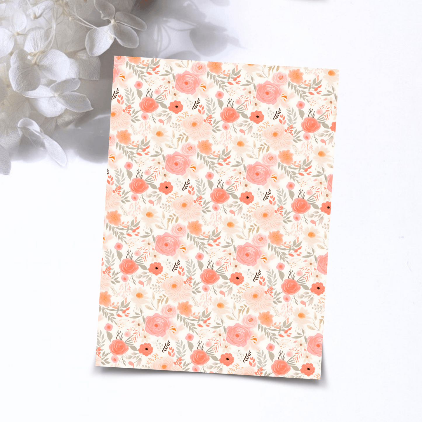 Transfer Paper – Watercolor Roses | Voor Polymeer Klei - Water Transfer Paper - 121 - S.I. Originals
