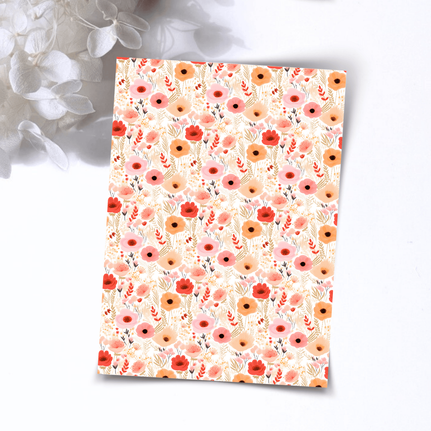 Transfer Paper – Watercolor Roses | Voor Polymeer Klei - Water Transfer Paper - 122 - S.I. Originals