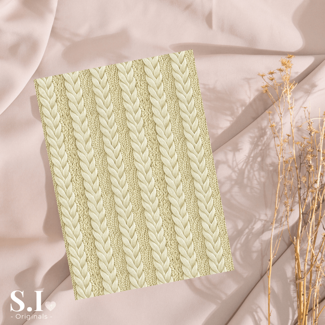 Transfer Paper - Winter Knit | Voor Polymeer Klei - Water Transfer Paper - 2510 - 107 - S.I. Originals