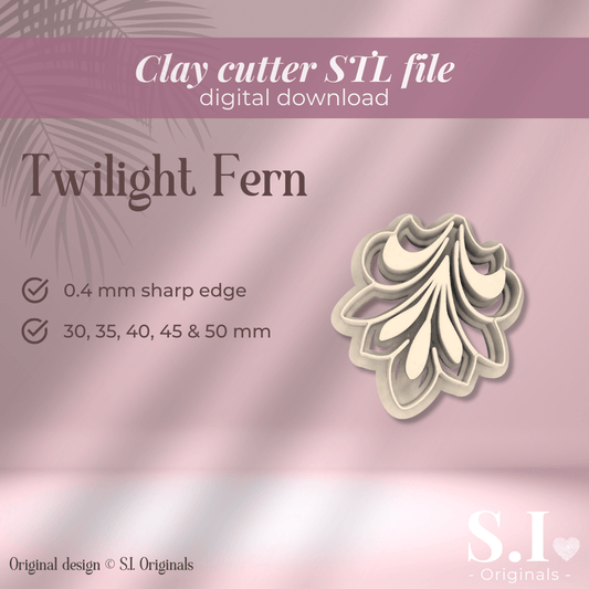Twilight Fern cutter - digital STL file - S.I. Originals