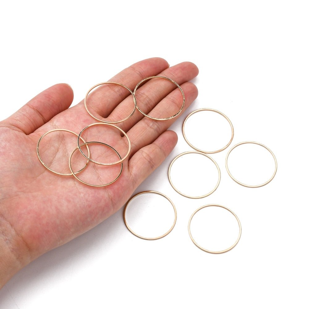 Ring messing goudkleurig - 30x1 mm - 2 stuks - S.I.Orginals