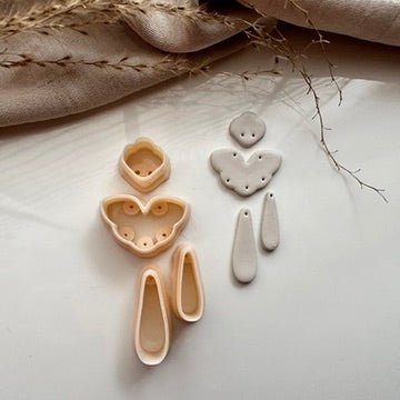 Scalloped arch drop and stud cutter set met boorhulp - S.I. Originals