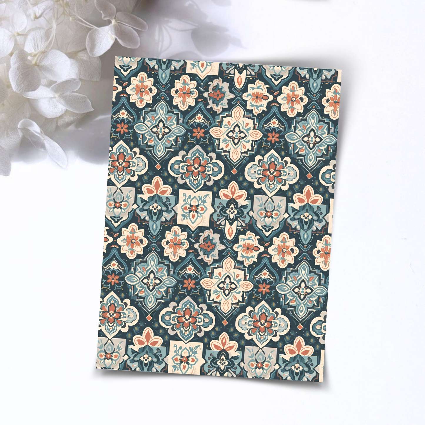 Transfer Paper – Blue Moroccan | Voor Polymeer Klei - Water Transfer Paper - 131