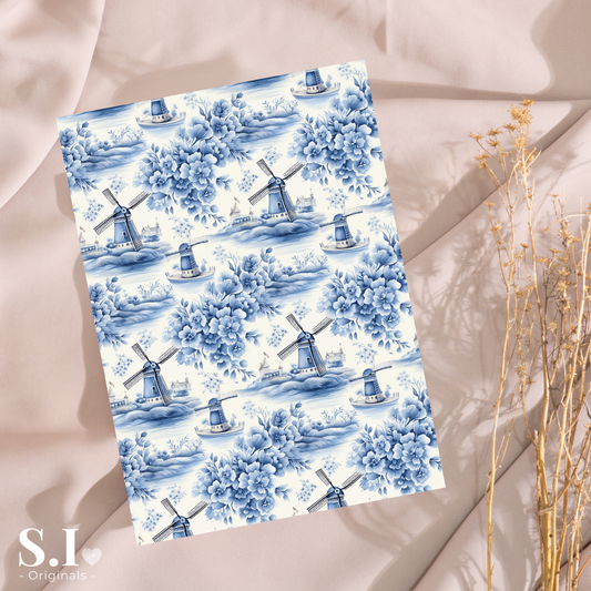 Transfer Paper – Delft Blue | Voor Polymeer Klei - Water Transfer Paper - 0925-016
