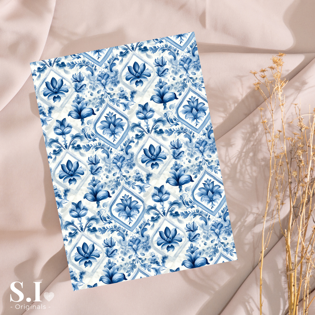 Transfer Paper – Delft Blue | Voor Polymeer Klei - Water Transfer Paper - 0925-017