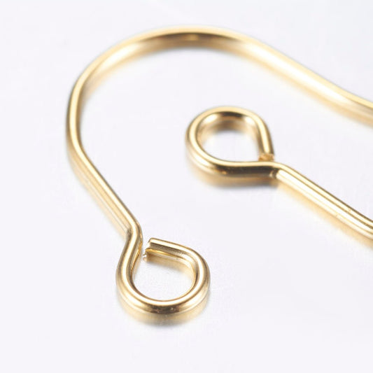 18K Goud Vergulde Roestvrijstalen Oorbelhaken - S.I. Originals